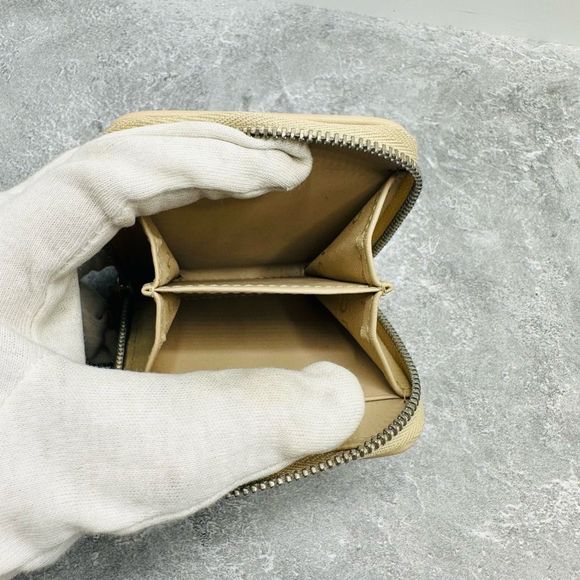 Givenchy Wallet Purse G logos Beige Silver Woman unisex Authentic - Picture 7 of 9